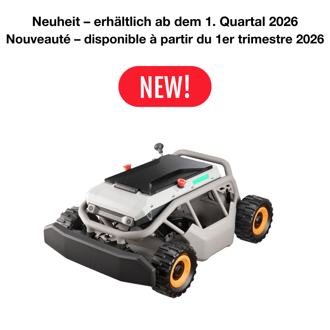 MOWRATOR S1 4WD Tondeuse à batterie télécommandée avec édition roues larges et batterie 18Ah