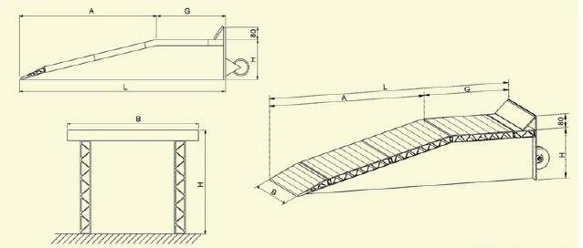Auffahrkeile 390mm hoch