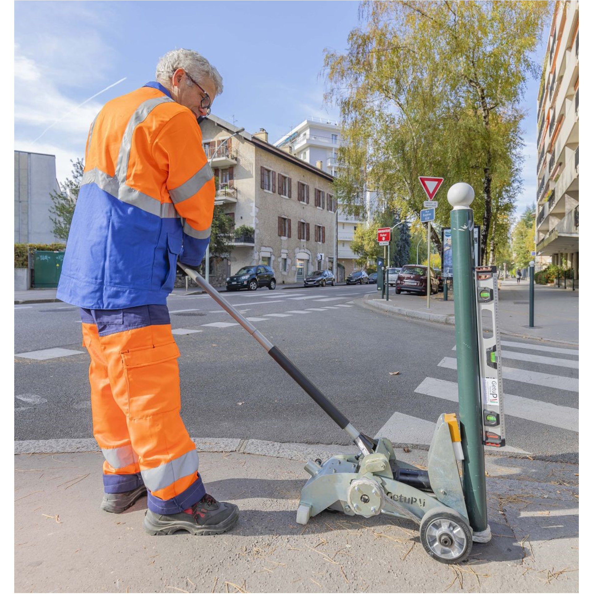Richtheber für Pfosten