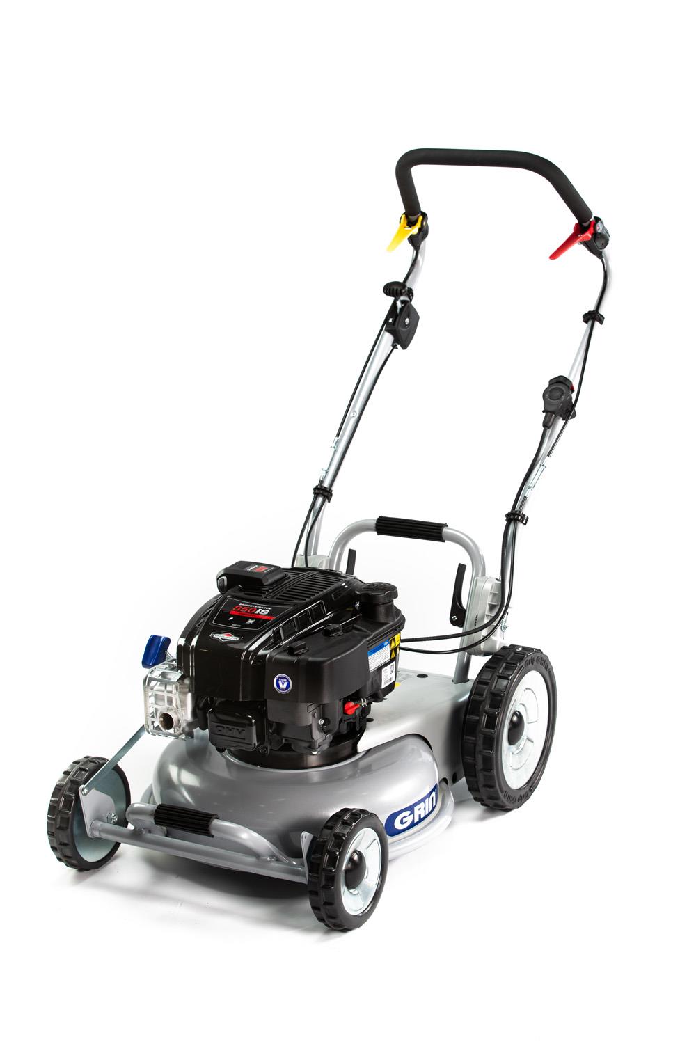 GRIN Tondeuse profi avec traction de roues 46cm B&S 850E 4 temps 190cm³ avec démarrage électrique INSTART®