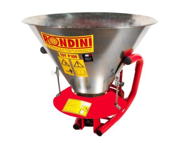 RONDINI Ependeur de sel et d'engrais avec prise de force INOX 105 l