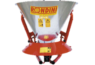 RONDINI Épandeur de sel et d'engrais avec prise de force galvanisé 250 l SANS couvercle de trémie