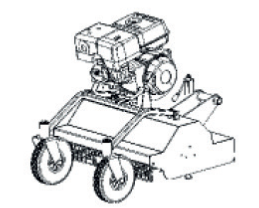 FORT Schlegelmäher 75 cm mit vorderen Stützräder und Honda GX270 Motor
