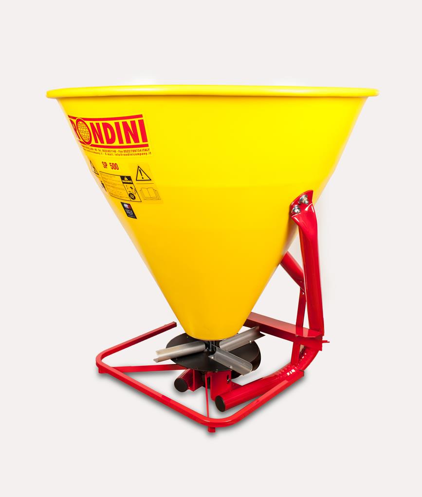 RONDINI Ependeur de sel et d'engrais avec prise de force, réservoir polyethylene 350L