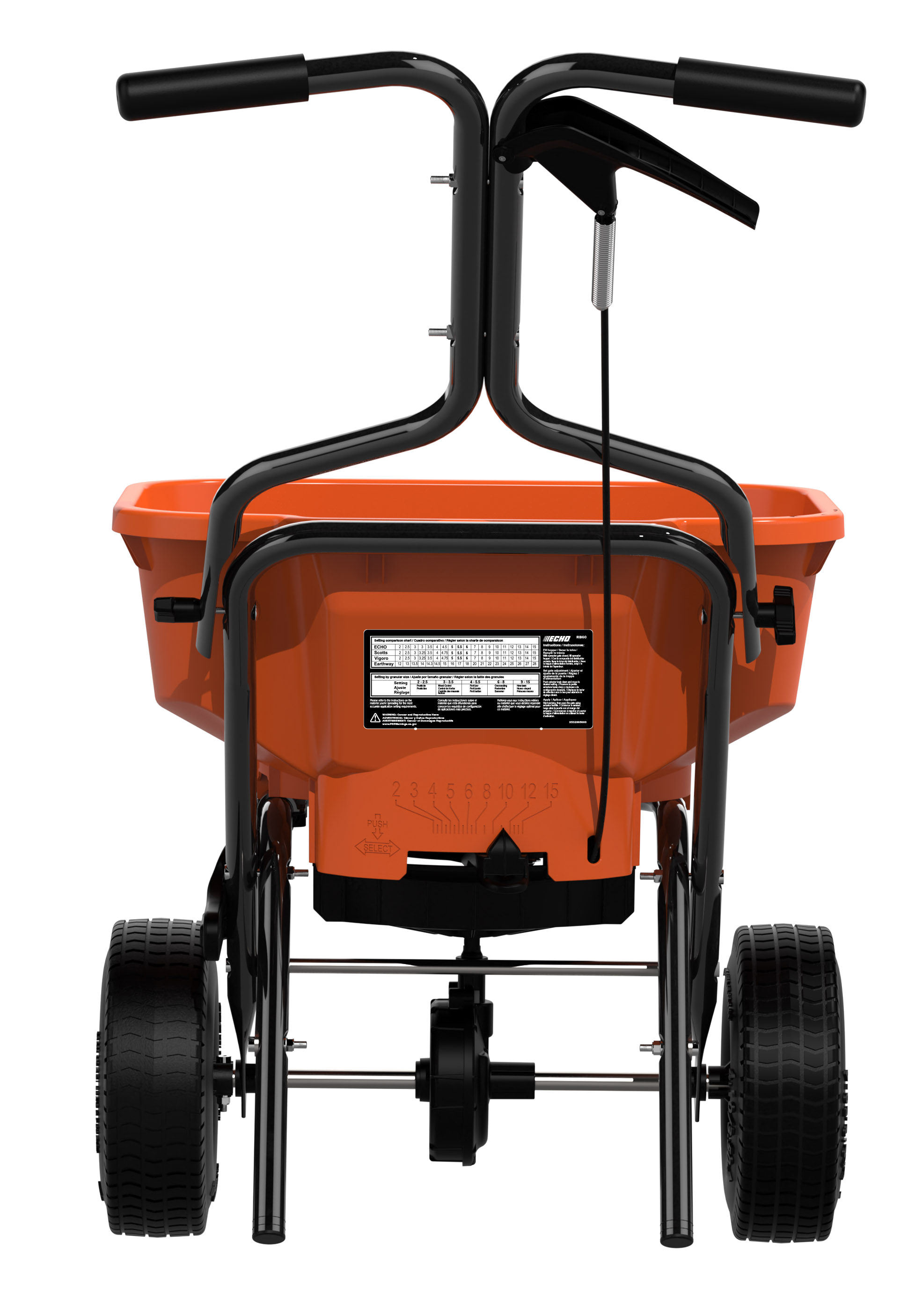 ECHO Ependeur de sel et d'engrais à pousser à la main synthétique 36,8 l