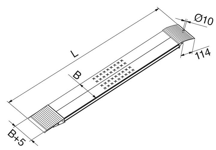 Rampe de chargement alu type AOH 500 294cm