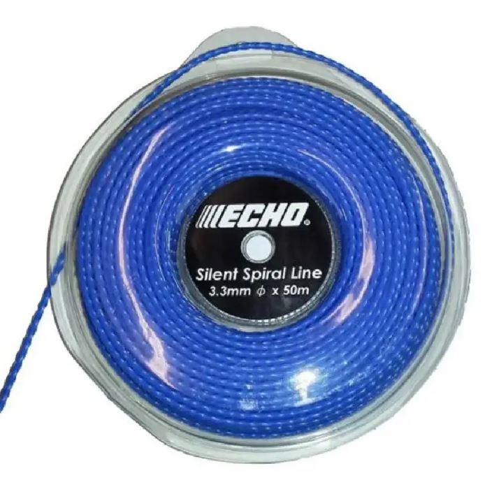 Fil nylon silencieux carré et tordu bleu Ø 3mm 587m