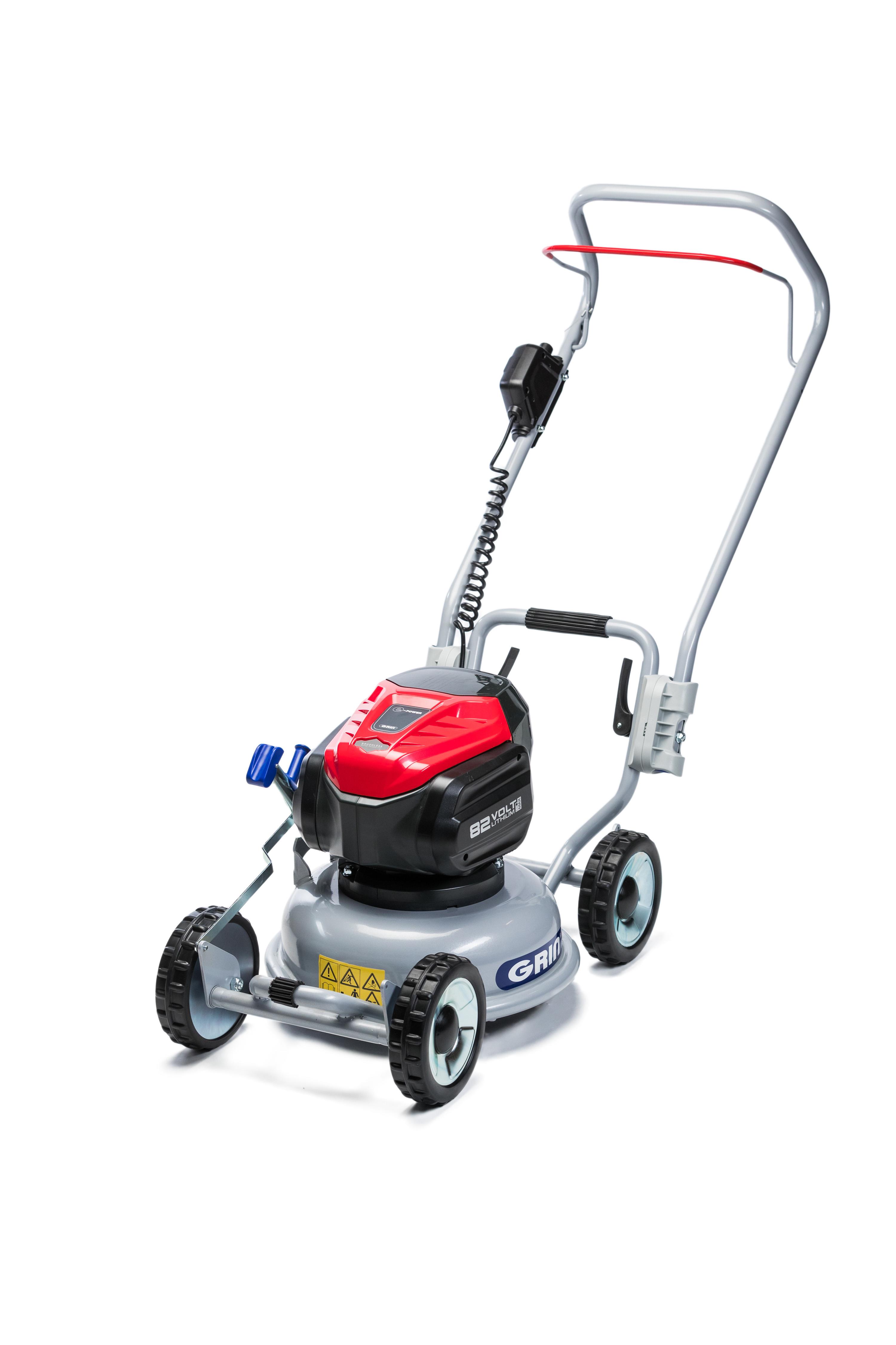 GRIN Tondeuse à batterie 37cm sans traction de roues incl. CRAMER 82V batterie 2.5Ah et chargeur