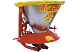 RONDINI Épandeur de sel et d'engrais avec prise de force galvanisé 149 l SANS couvercle de trémie
