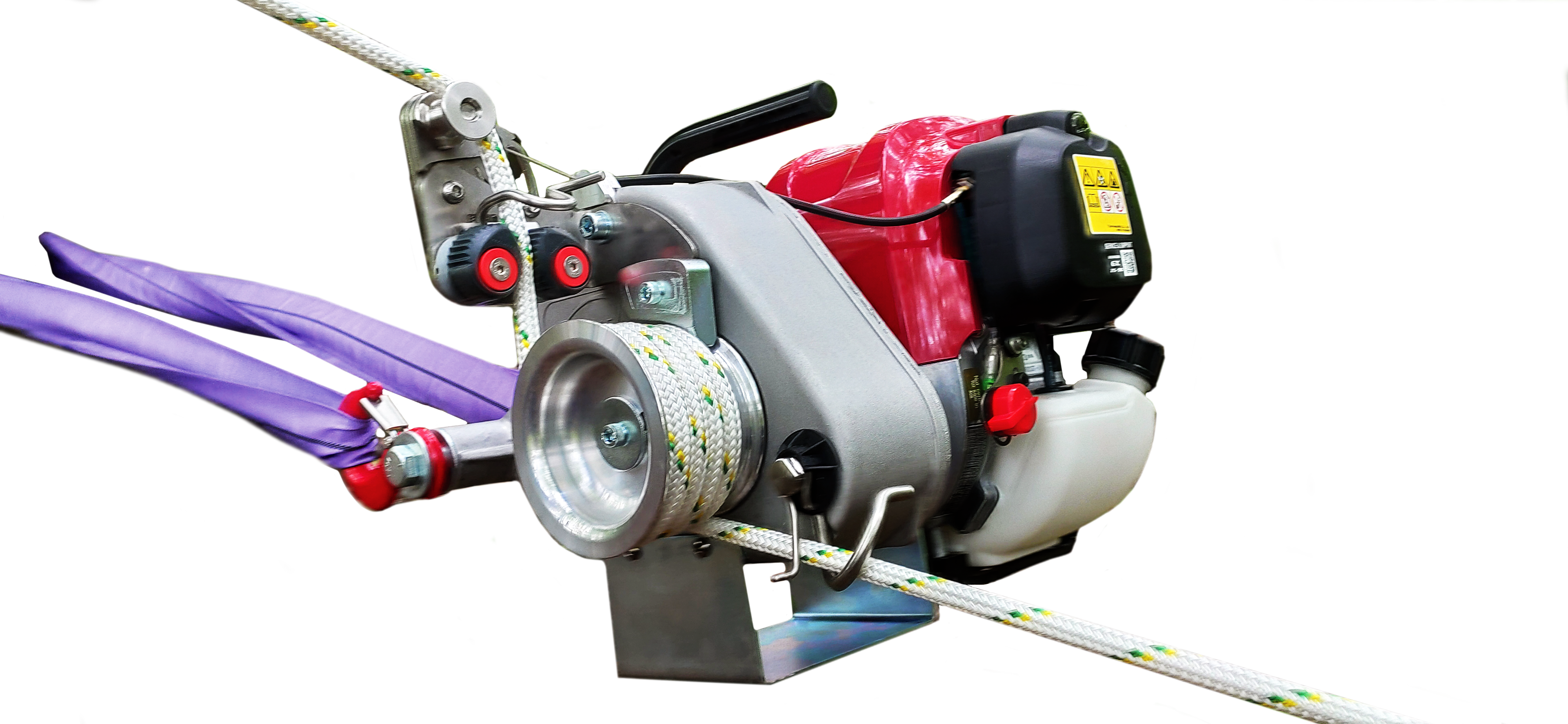 PORTABLE WINCH PCW4000 Spill-Winde HONDA GX50 mit Rundschlinge