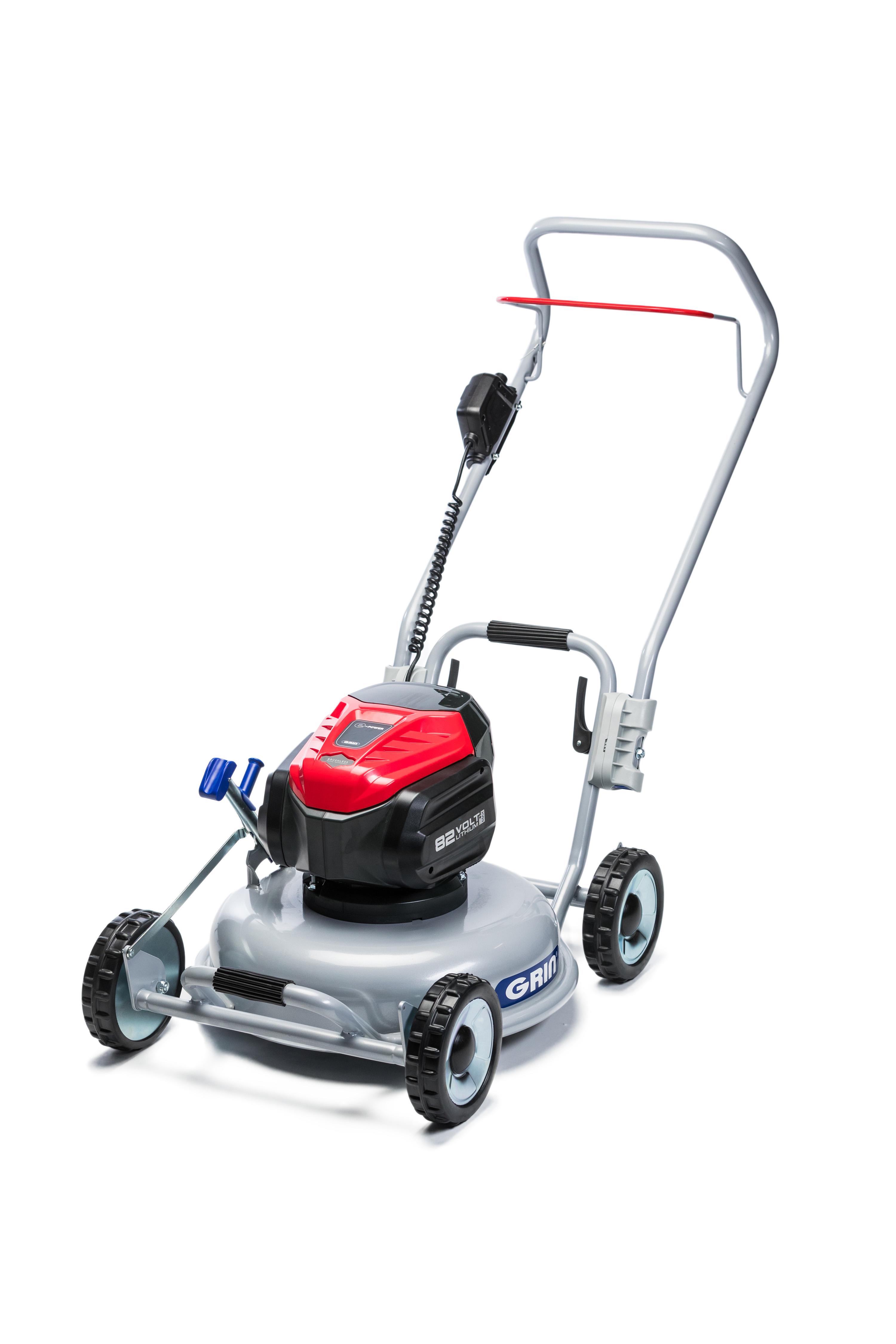 GRIN Tondeuse à batterie 46cm sans traction de roues incl. CRAMER 82V batterie 5Ah et chargeur