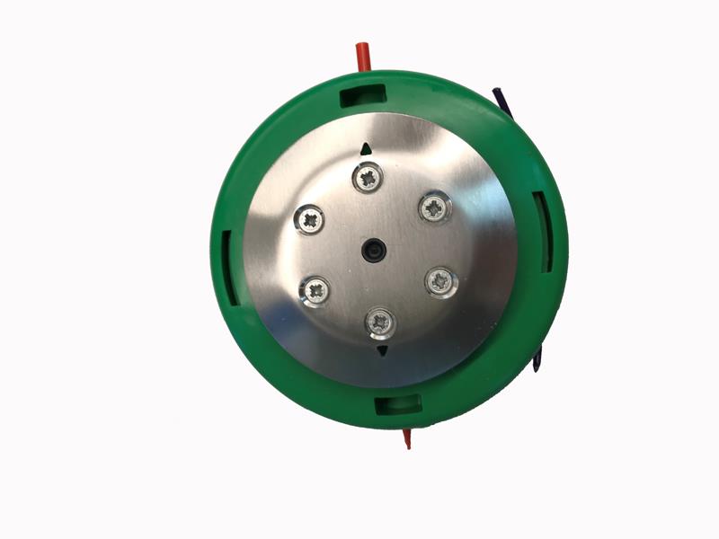 PROFI-INOX Fadenkopf Halbautomat mit Inoxteller Ø 9cm universal, Faden Ø 3mm, 7m, Oese Inox Ø 6.5mm