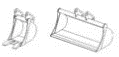 FORT Benne pour excavateur 17.5cm ALIEN HY
