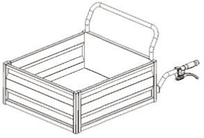 FORT Benne à ridelles réglables 75x65x25cm pour 600W