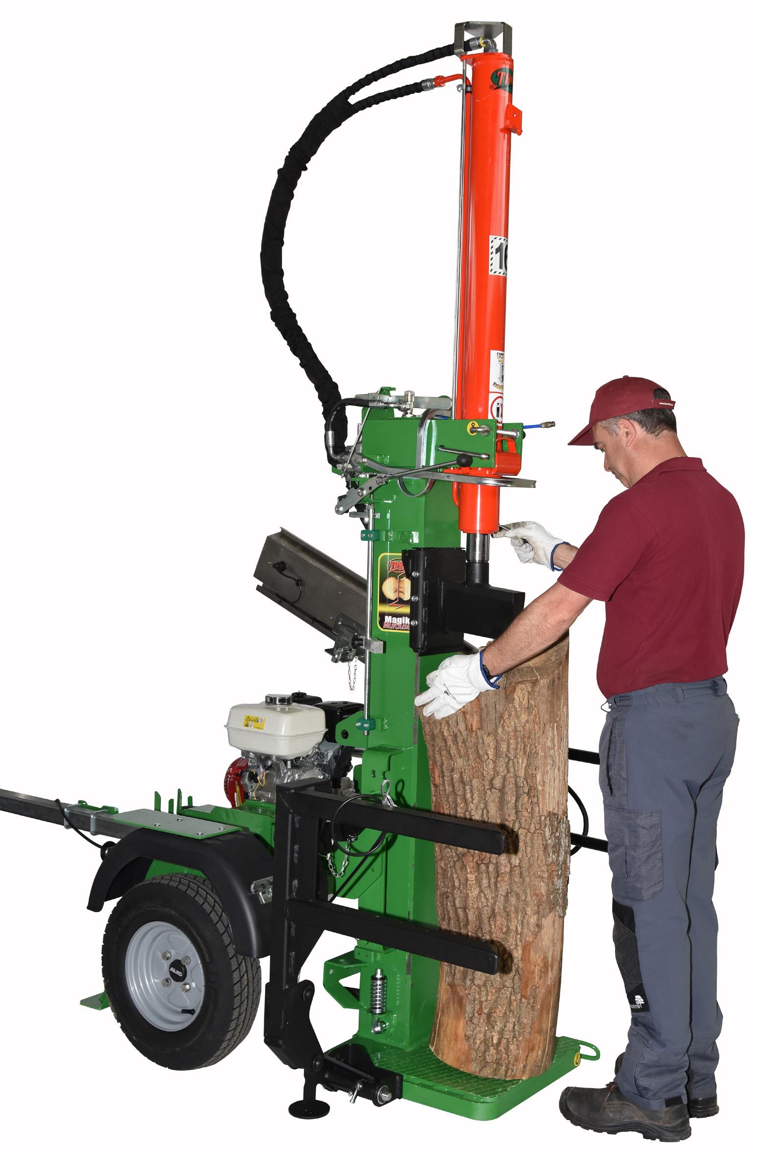 THOR Fendeuse de bois sur remorque verticale hydraulique MAGIK MULTIUSE 16t, Honda GX270