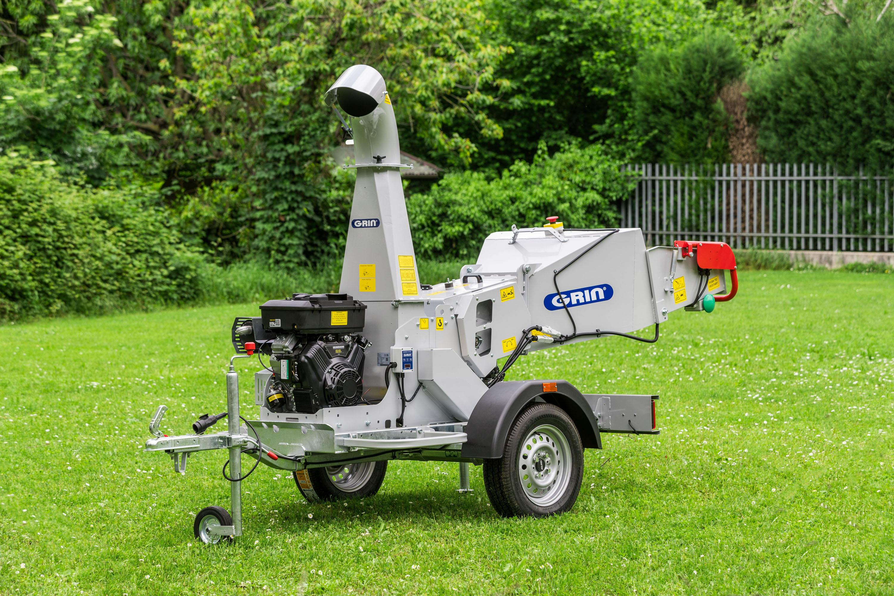 GRIN Broyeur de branches sur remorque BIOCH120 ROAD, Ø des branches -120mm, B&S Vanguard 23CV