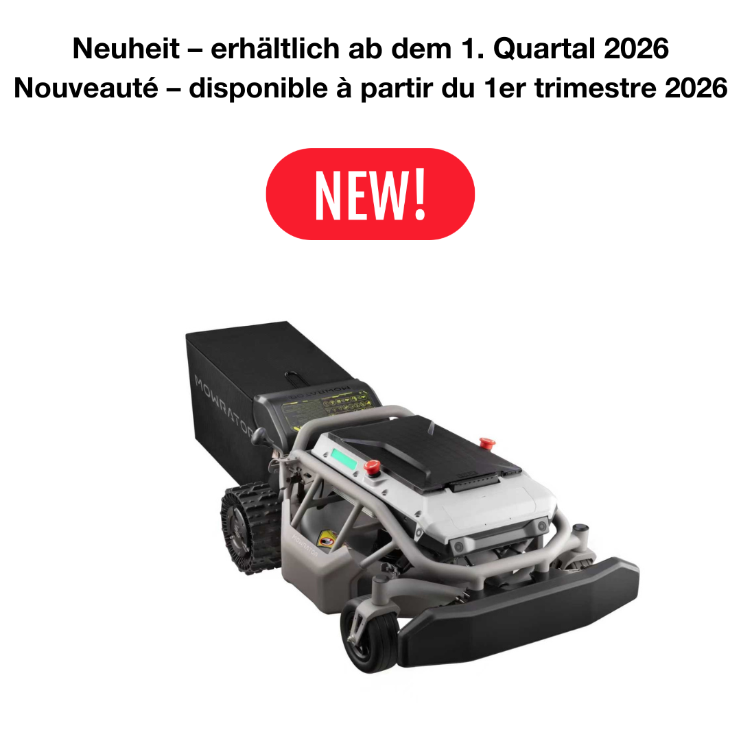 MOWRATOR S1 2WD Tondeuse à batterie télécommandée avec sac de ramassage et batterie 12 Ah