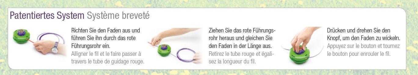 PROFI Fadenkopf Ø13cm Halbautomat mit Metallplatte für Adapter