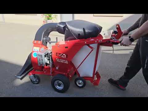 ERCO Aspirateur à feuilles tracté silencieux Honda GX160 avec système de sacs roulants